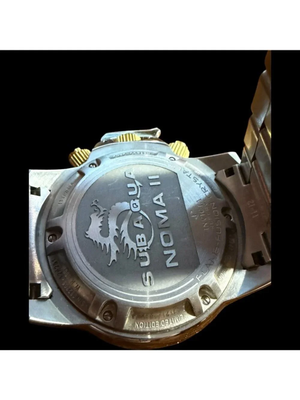 Invicta Subaqua Noma II Stainless Steel Chronograph Watch With Gold Accents & Bl